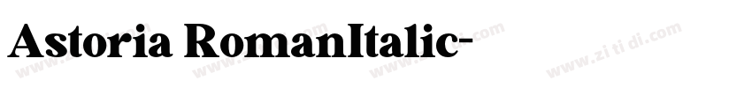 Astoria RomanItalic字体转换